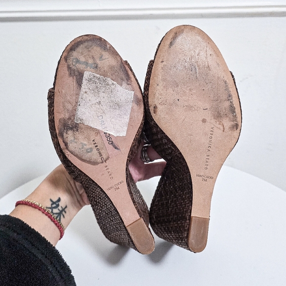 Veronica Beard Dali raffia wedge sandals size 7 - Picture 6 of 9